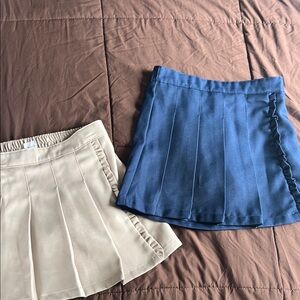 Wonder Nation White and Blue Mini Skater Skirt